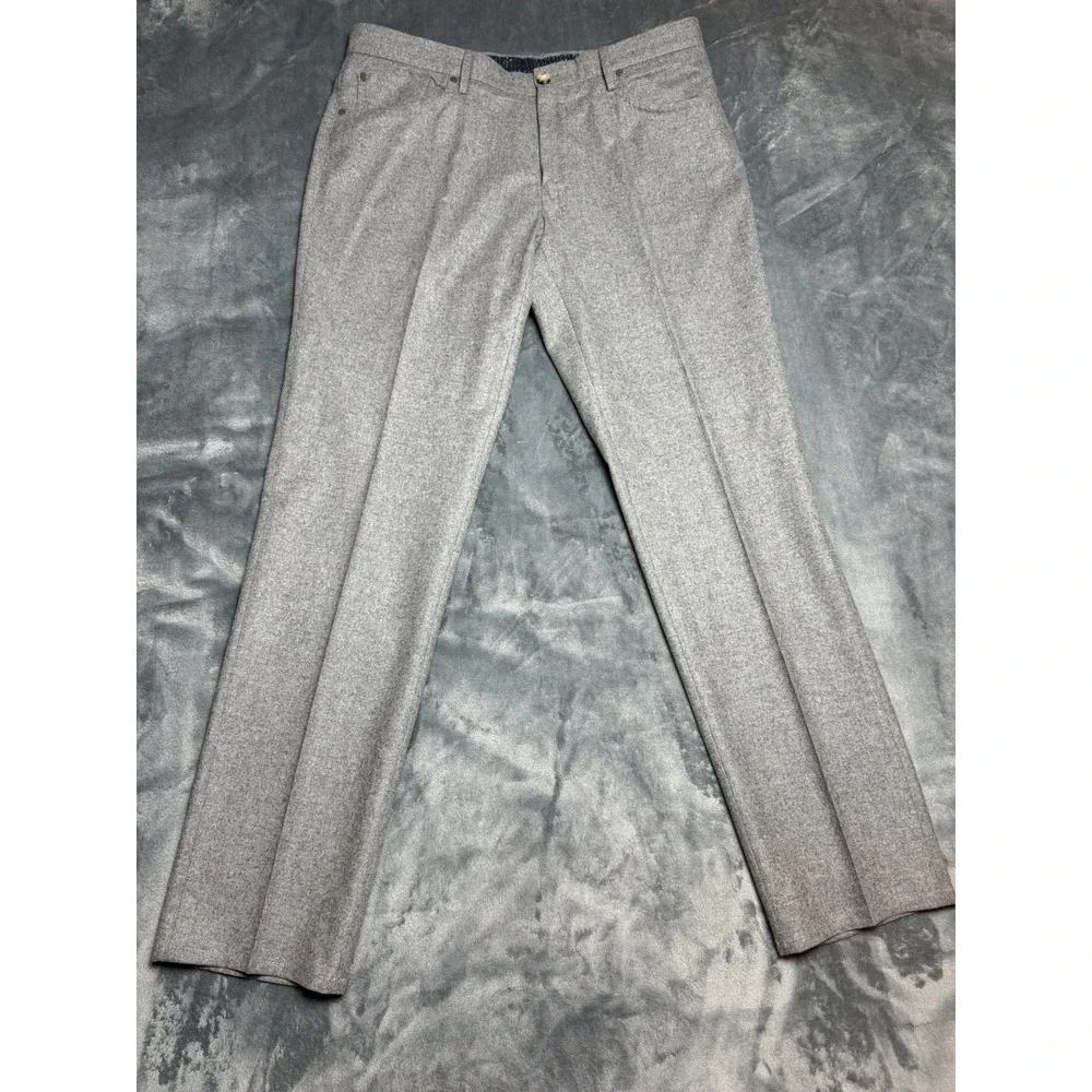 Incotex 5 Pocket Jean Cut Dress Pants Size 38x32 US Gray Cashmere Blend